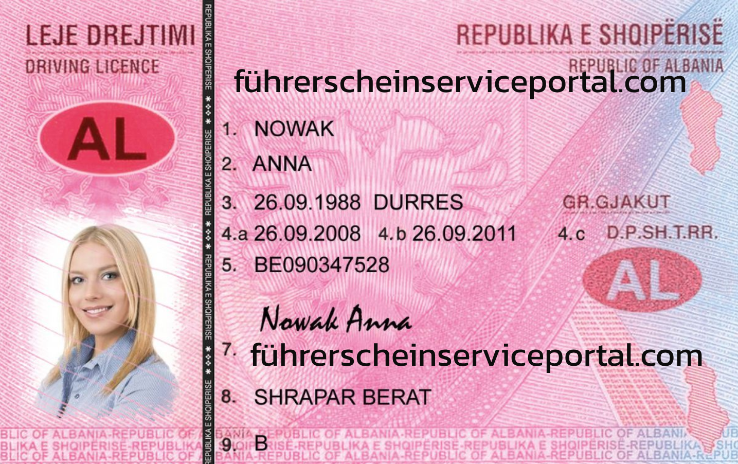 Albanischen Führerschein online kaufen