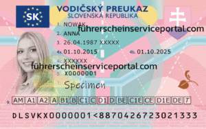 Kaufen Sie den slowakischen Führerschein online