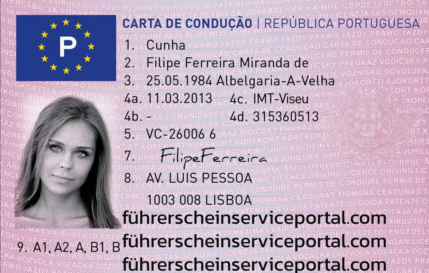 Portugiesischen Führerschein online kaufen