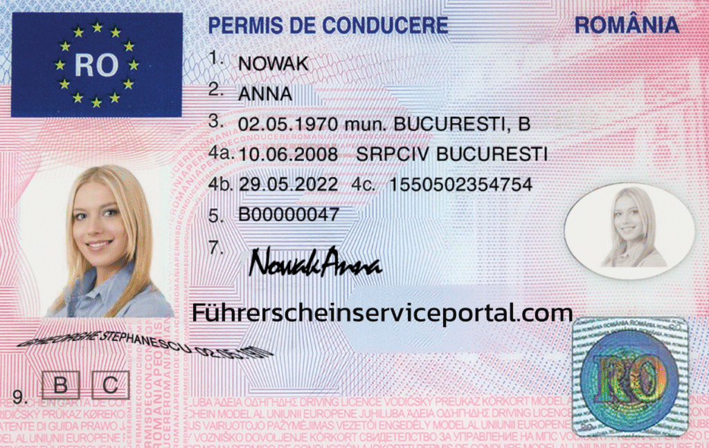 Scannbaren rumänischen Führerschein kaufen