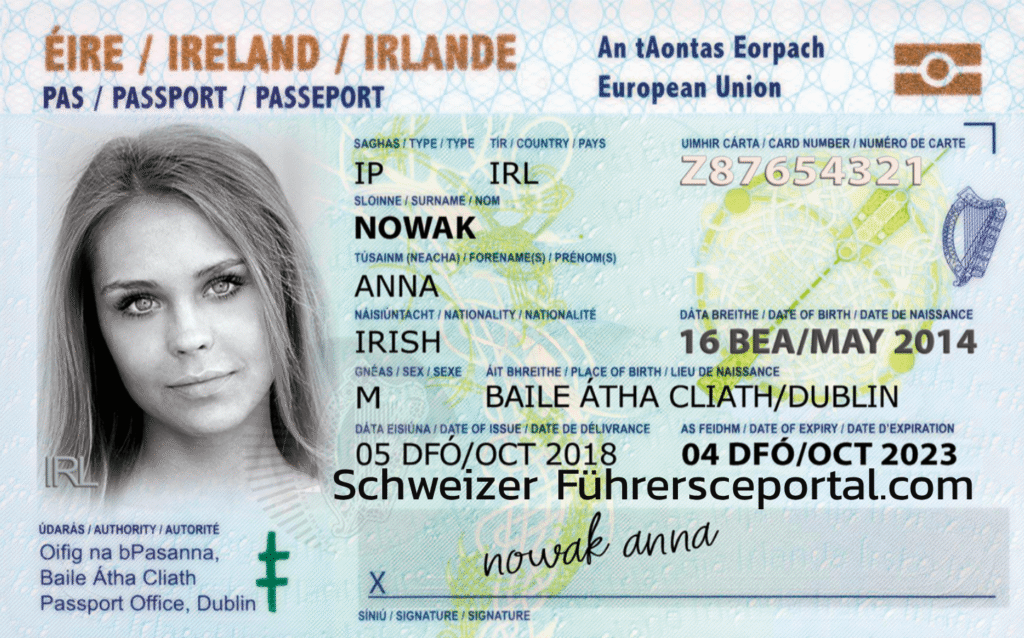 Irischen Reisepass online kaufen
