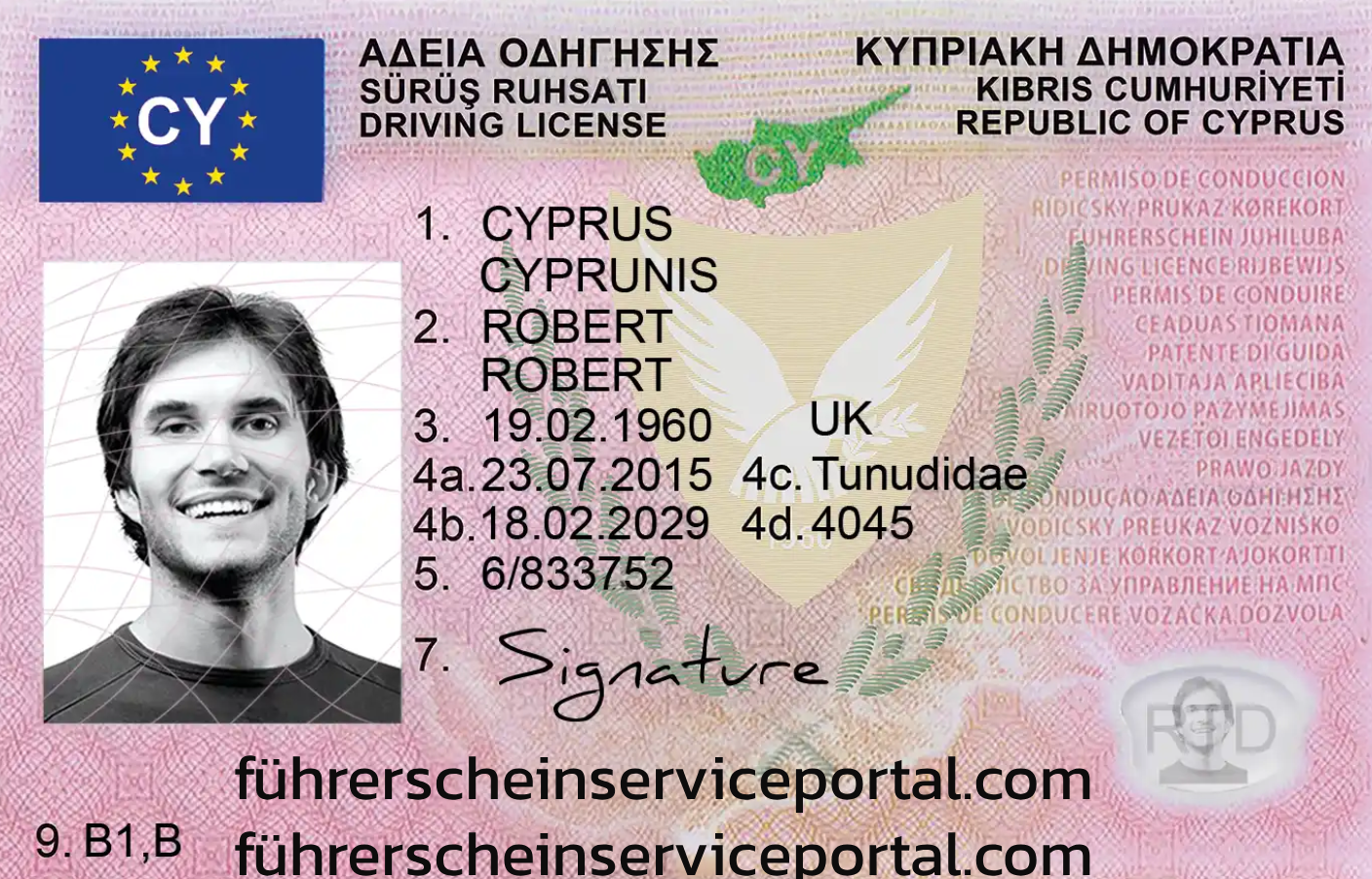 Zypern-Führerschein und Personalausweis online kaufen